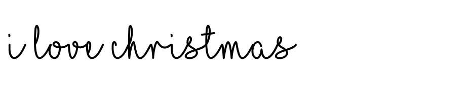 I Love Christmas font